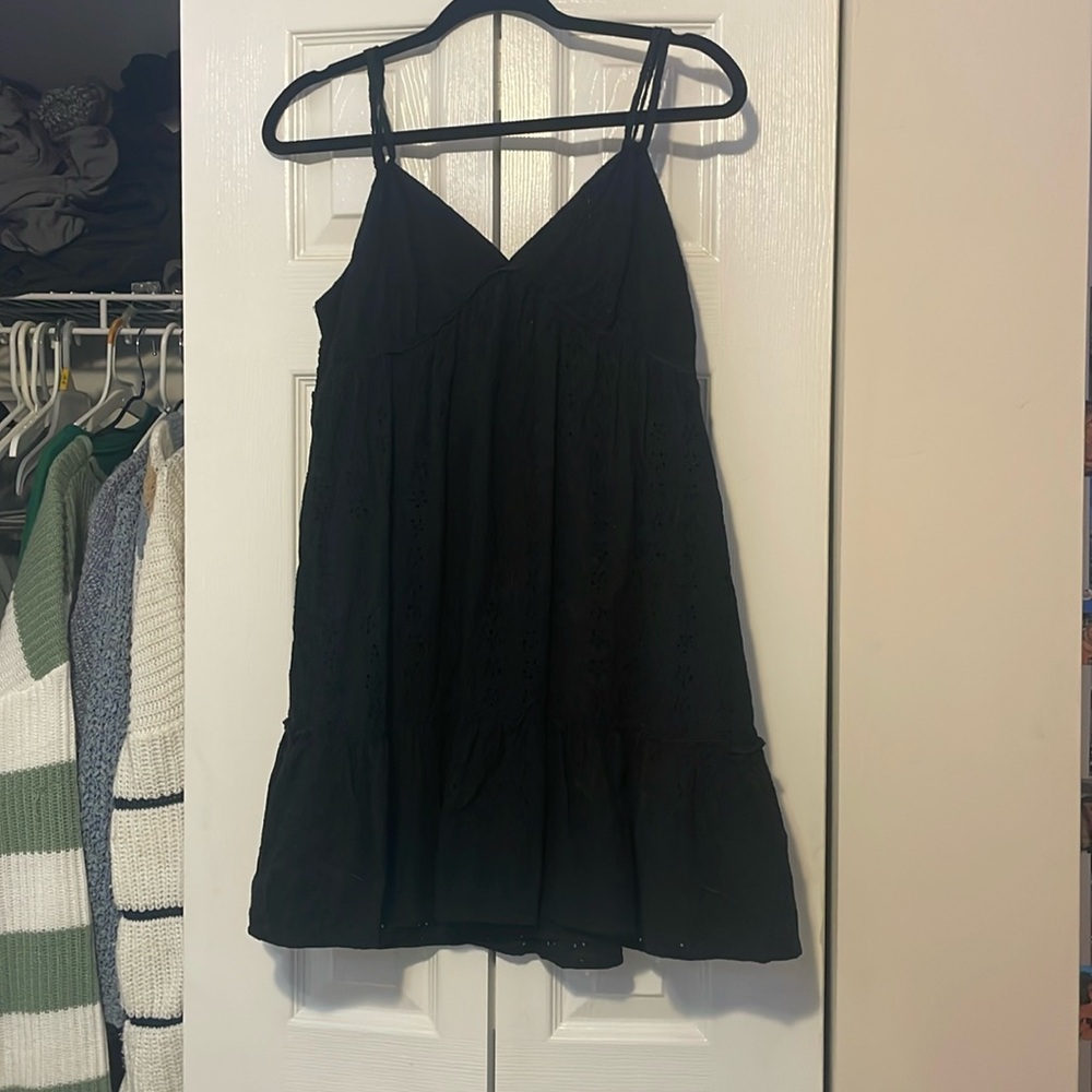 Black mini dress